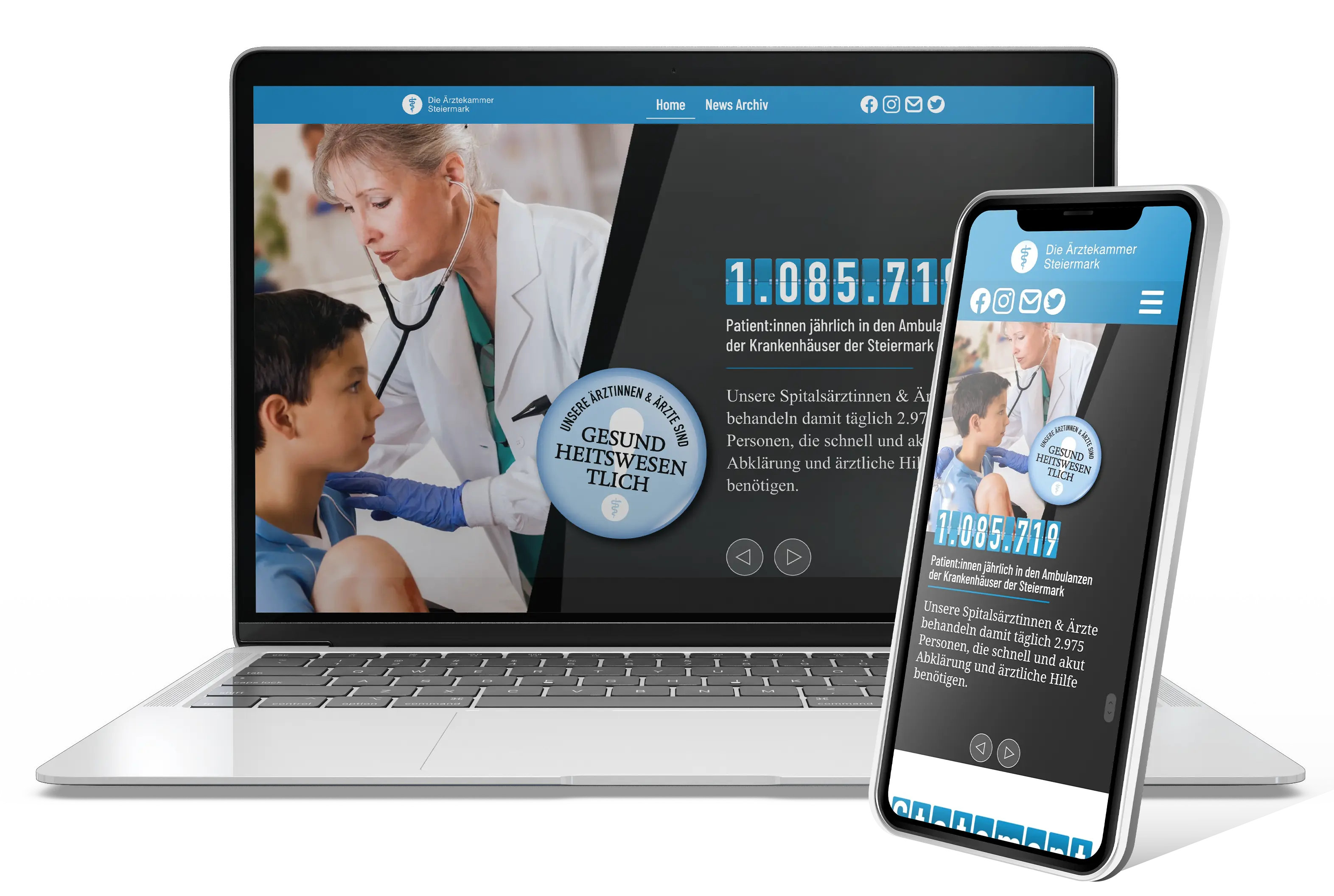 Kampagnenwebsite gesundheits-wesentlich.at